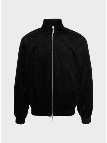 FELPA FULL ZIP VELVET, 0372 BLACK, small
