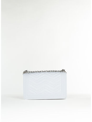 BORSA FLAT  MANHATTAN MEDIUM, OFF BLANC/SILVER, small
