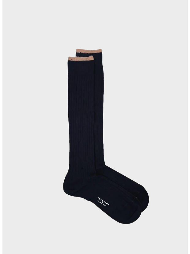 CALZA COTTON BASIC UNISEX, 0004 BLU, large