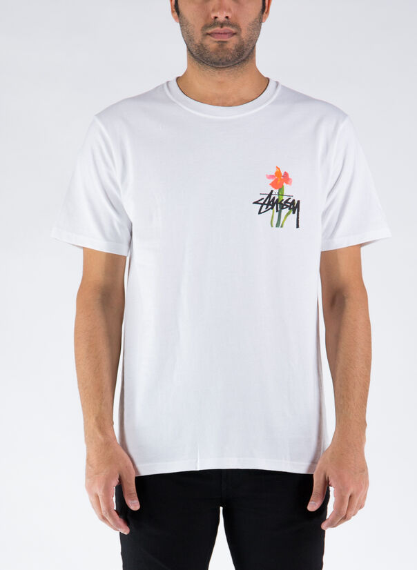 T-SHIRT WATER FLOWERS TEE, WHITE, large