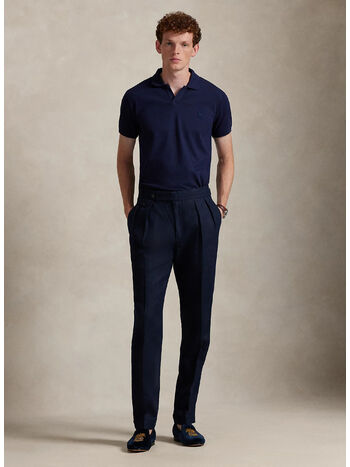 POLO IN PIQU&Eacute; STRETCH CUSTOM, REFINED NAVY/C7587, small