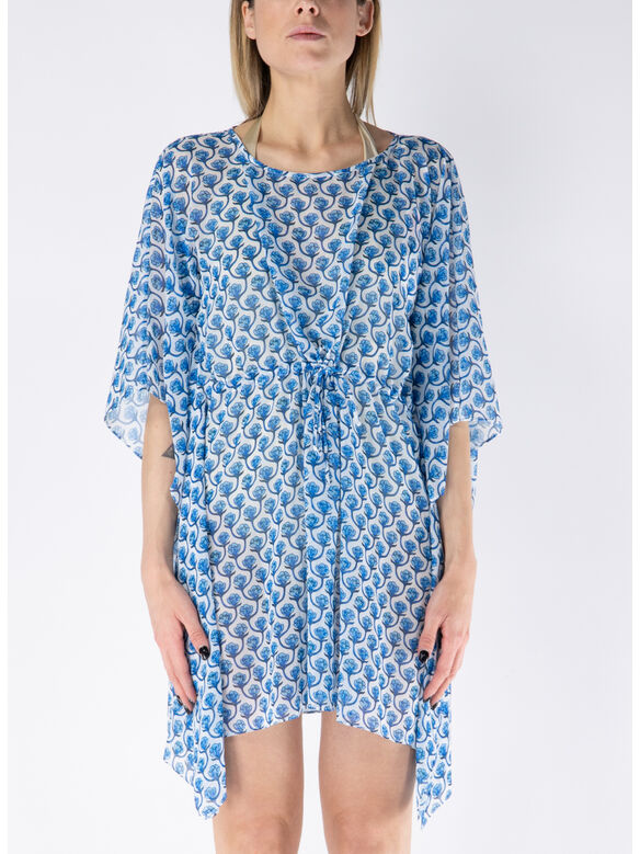 ABITO IRIA IN SETA KAFTAN WITH CON STAMPA FLOREALE, 03095H 10, medium