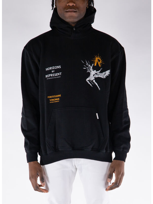 FELPA HOODIE ICARUS, 01 JET BLACK, large