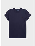 T-SHIRT GIROCOLLO IN JERSEY DI COTONE, CRUISE NAVY, thumb