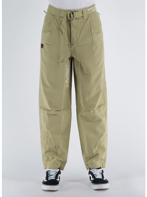 PANTALONE TONE ON TONE SLOGAN E KAMON, BEIGE BEIGE, large