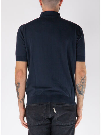POLO IN MAGLIA A MANICHE CORTE, , small