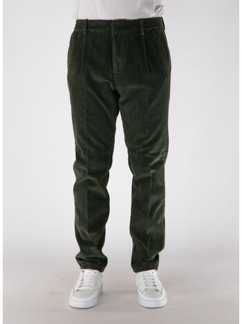 PANTALONE IN VELLUTO MITTE, 695 VERDE, small