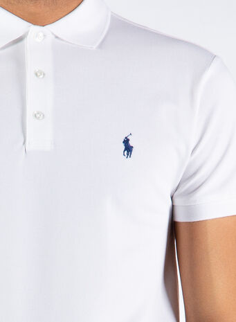 POLO A MANICHE CORTE, WHITE, small