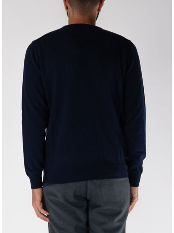 MAGLIONE GIROCOLLO IN CASHMERE, W6K1.00513 NAVY, small