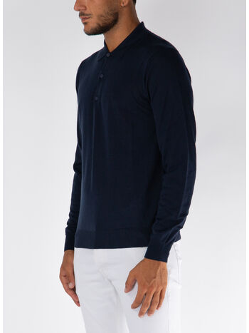 MAGLIONE REY WOOL MERINO BLEND, ARS BLUE DEPTH, small