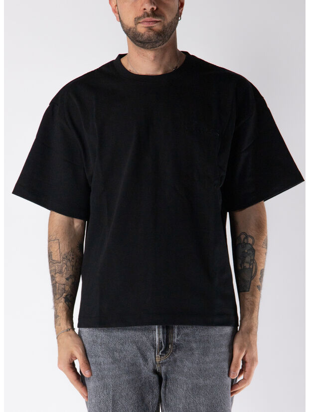 T-SHIRT CLASSIC EMBROIDERY LOGO BOXY, CHB BLACK CLASSIC, large