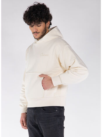 FELPA HOODIE DOUBLE LAYER, GW018 HEAVY CREAM, small