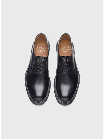SCARPA DERBY STRINGATE IN PELLE NERA, NN00 NERO, small