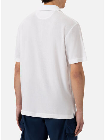 POLO JEREMY A COLLLETTO APERTO A COSTINE, 01387H WHITE, small