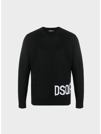 MAGLIONE DSQ2 CREWNECK, 965 BLACK/WHITE, small