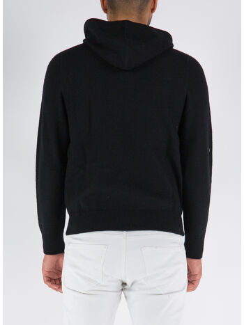 MAGLIONE JAKE CON CAPPUCCIO, 00 BLACK, small