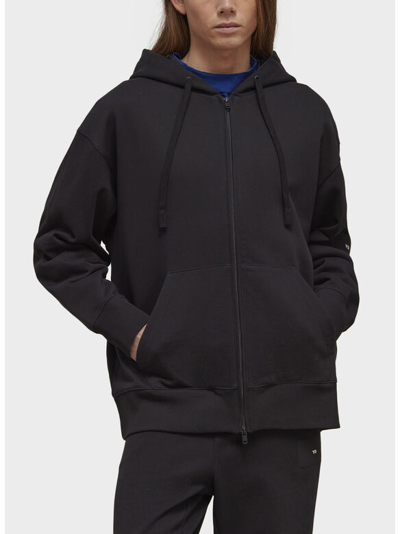 FELPA FRENCH TERRY ZIP HOODIE, BLACK, medium