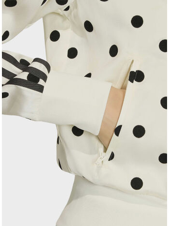 TRACK TOP SATIN POLKA, WHITE, small