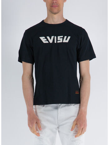 T-SHIRT PRINTED EVISU E SEAWAVE KOI DAICOCK, BLACK BLACK, small