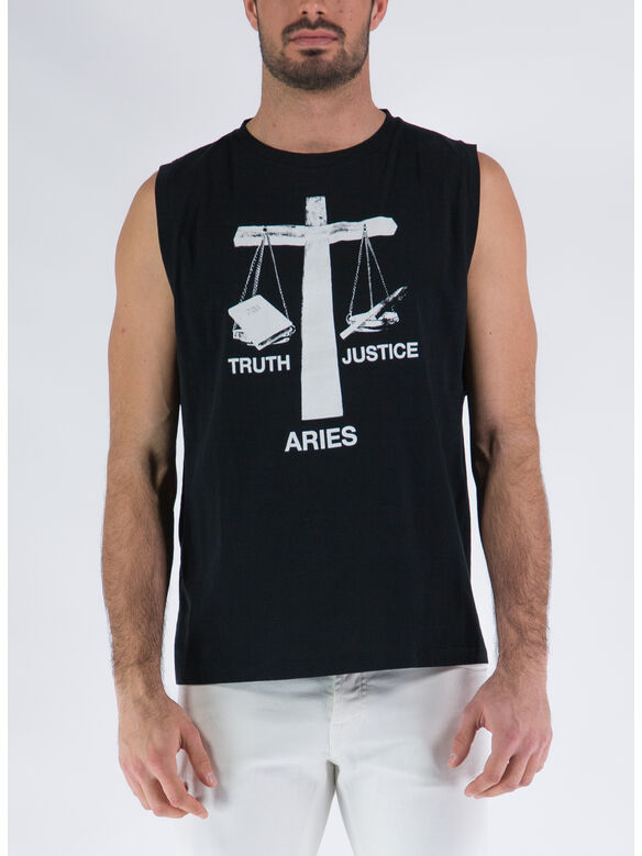 T-SHIRT TRUTH JUSTICE LOW ARMHOLE, BLK BLACK, medium