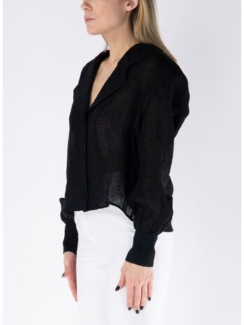 CAMICIA CON COLLO REVERS, 9000 NERO, small