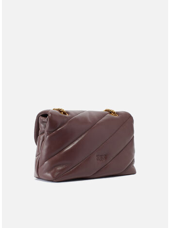 BORSA LOVE PUFF CLASSIC, L86 CIOCCOLATO AMARO/ANTIQUE GOLD, small