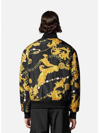 GIACCA BOMBER REVERSIBLE COUTURE, G89 BLACK/GOLD, small
