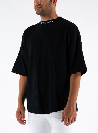 T-SHIRT CLASSIC LOGO OVER TEE, 1001BLACKWHITE, small