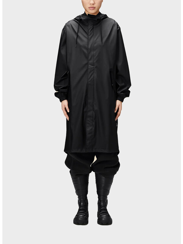 CAPPOTTO PARKA FISHTAIL, 01 BLACK, large