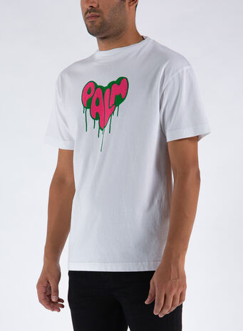 T-SHIRT SPRAY HEART CLASSIC, 0132WHITEFUCH, small