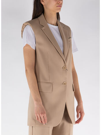 BLAZER SMANICATO IN LANA, 013 BEIGE, small