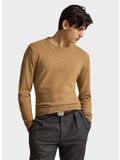 MAGLIONE GIROCOLLO, CROUTON TAN HEATHER, thumb