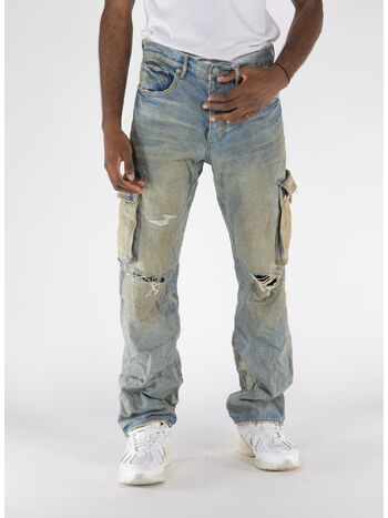 JEANS RELAXED CARGO DIRTY, RCLI LT INDIGO, small