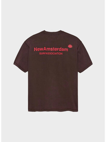 T-SHIRT LOGO, WALNUT/DEEP RED, small