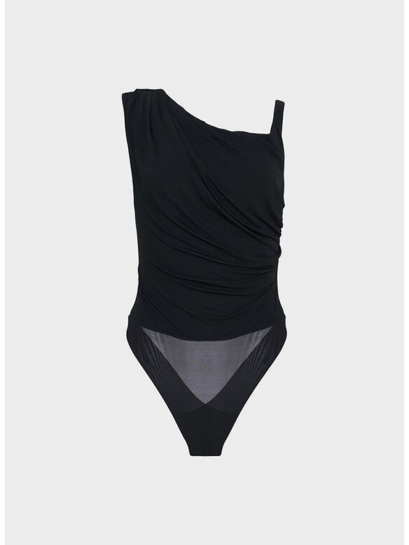 BODY IN JERSEY CON SPALLA GIOIELLO, 110 NERO, medium