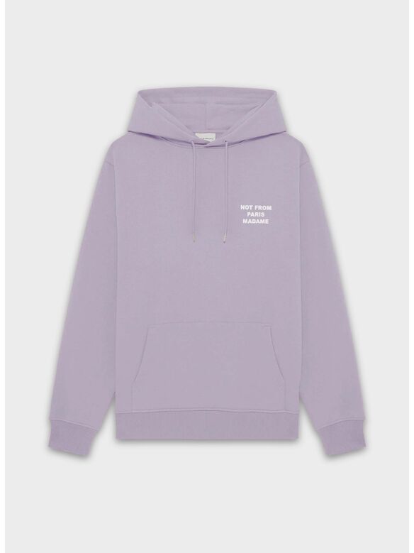 FELPA HOODIE SLOGAN, LAVANDER, medium