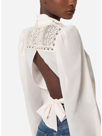 CAMICIA CON PIZZO, 193 BURRO, small