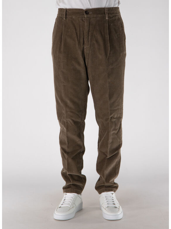 PANTALONE IN VELLUTO MITTE, 740 TORTORA, medium