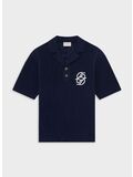 POLO MAILLE MONOGRAMME, NAVY, thumb