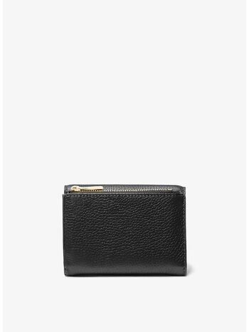 PORTAFOGLIO BRYANT GRANDE IN PELLE MARTELLATA CON CHIUSURA A SCATTO, 001 BLACK, small