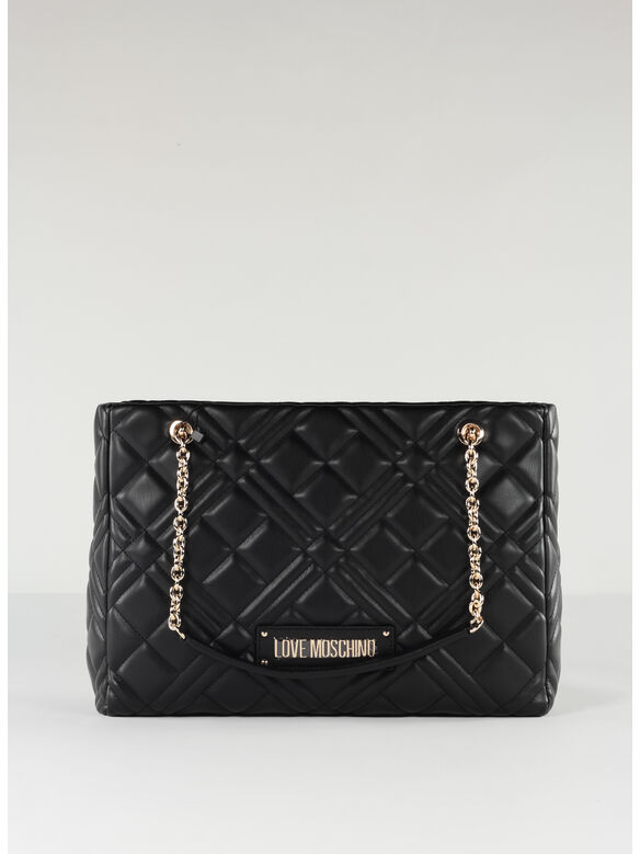 BORSA SHOPPER QUILTED, 000 NERO, medium