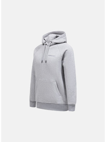FELPA HOODIE ORIGINAL SMALL LOGO, MED GREY MELANGE, small