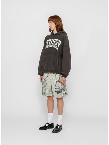 FELPA HOODIE INTL RELAXED UNISEX, WASHED BLACK, small