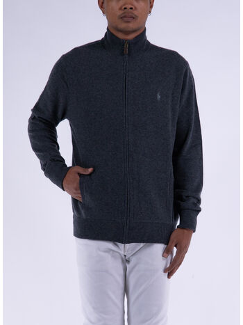 CARDIGAN FULL ZIP, DARKCHARCOALHEATHER, small