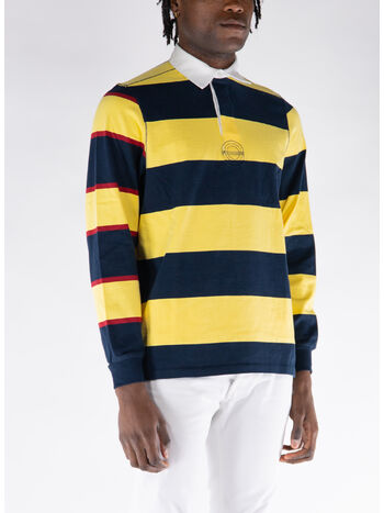 POLO STRIPED LOGO RUGBY SWEAT, SNAPDRAGON, small