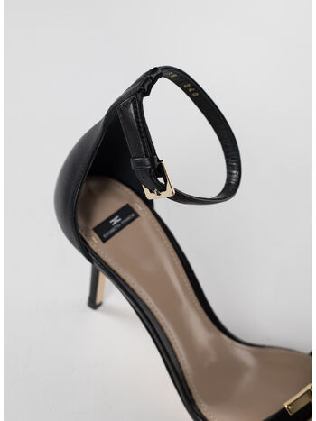 SCARPA SANDALO TACCO SOTTILE, 110 NERO, small