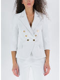 GIACCA DOPPIOPETTO IN DOPPIO CREPE STRETCH, 360 AVORIO, thumb