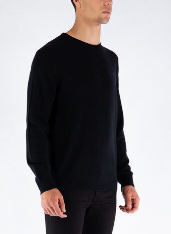 MAGLIONE IN LANA MERINO, POLOBLACK, small