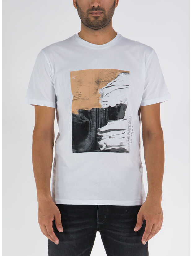 T-SHIRT CON STAMPA, BIANCO, large