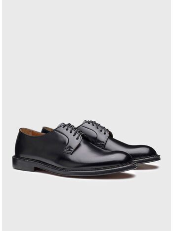 SCARPA DERBY STRINGATE IN PELLE NERA, NN00 NERO, small